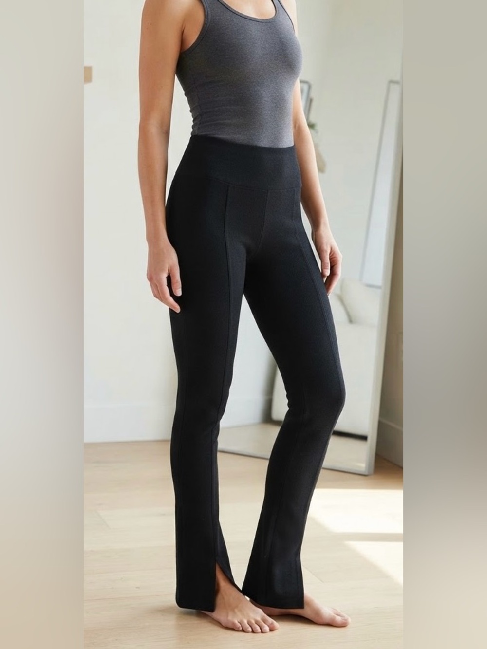 Mono B Black Flared Bootcut Pants